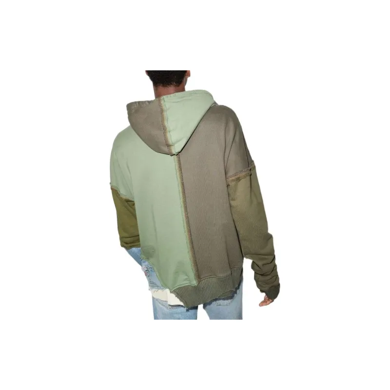 GREG LAUREN Colour-block Panelled Hoodie-2