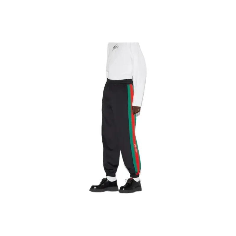 GUCCI SS24 Knitted Sports Pants Men's Black-1