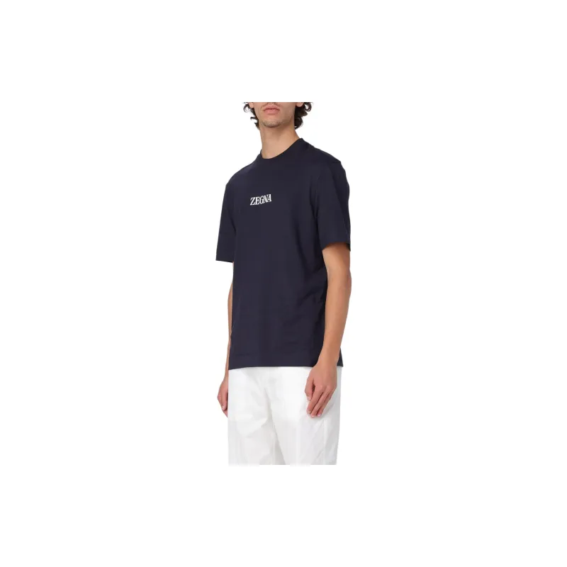 Zegna T Shirt Men's Marine Blue-5