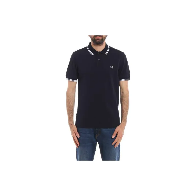 FRED PERRY Stripe Detailed Logo Embroidered Polo Shirt-2