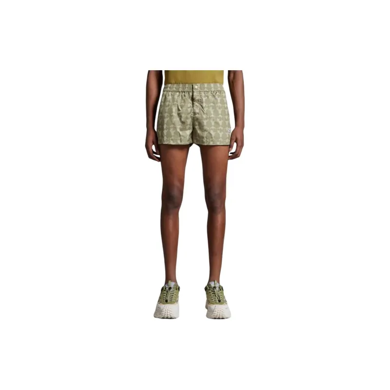 Moncler Swimming Shorts Men's White Green-3