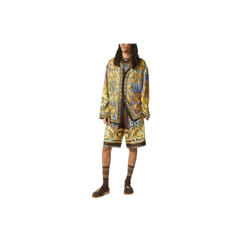 Fendi Fendace Wild Baroque Silk Shorts-1