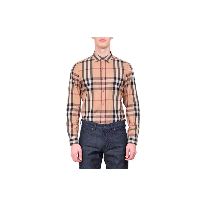 Burberry Shirts Men Camel-2