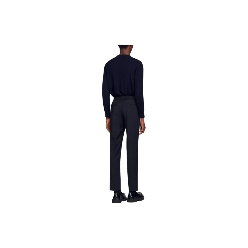 Sandro Knitted Sweatpants Men's Black-3