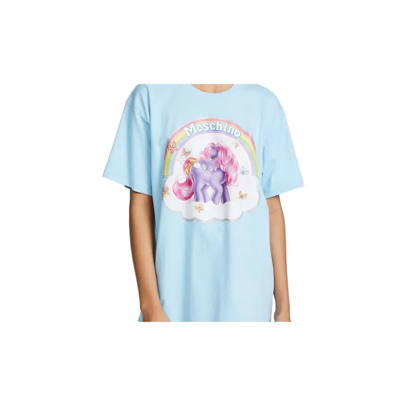 MOSCHINO T Shirts Unisex Blue-3