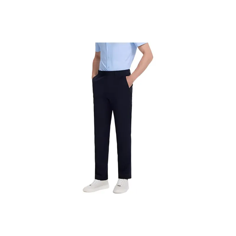 Jiumuwang Men's Pants Expert Suit Trouser Men's Navy Blue+Fitted Version-1