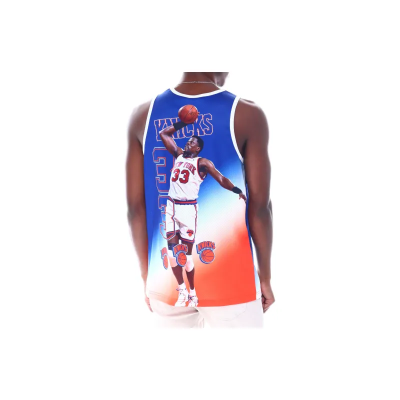 Mitchell Ness Basketball Jerseys Men Blue-3