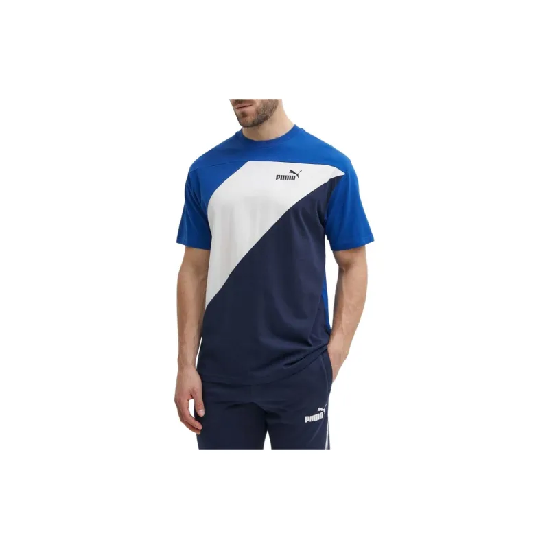 PUMA POWER Colorblock&nbsp;Men's Tee T-Shirt Men's Blue-3