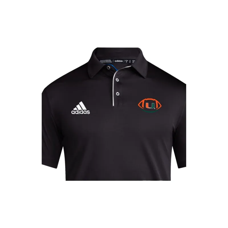 Adidas Free Shipping With AdiClub Miami Hurricanes Coaches Polo-2