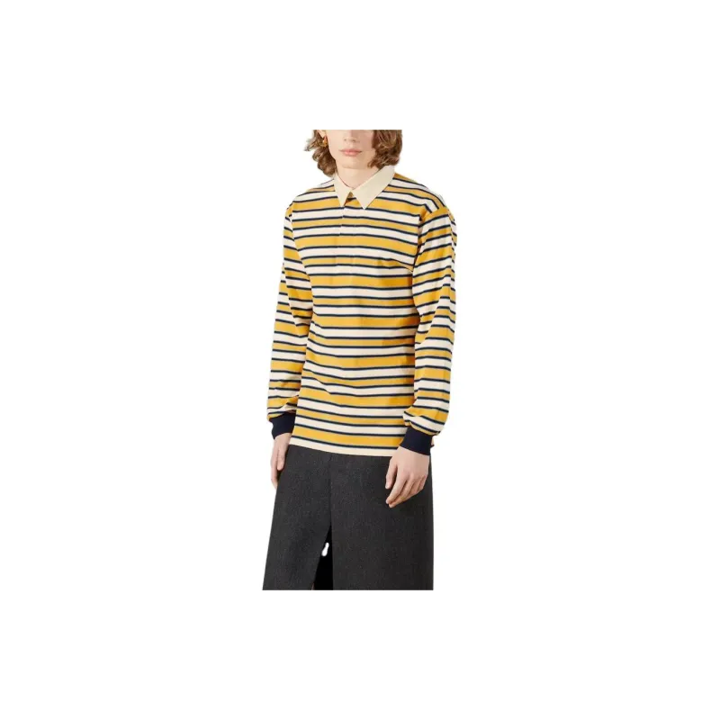 GUCCI Striped Polo With Patch-3