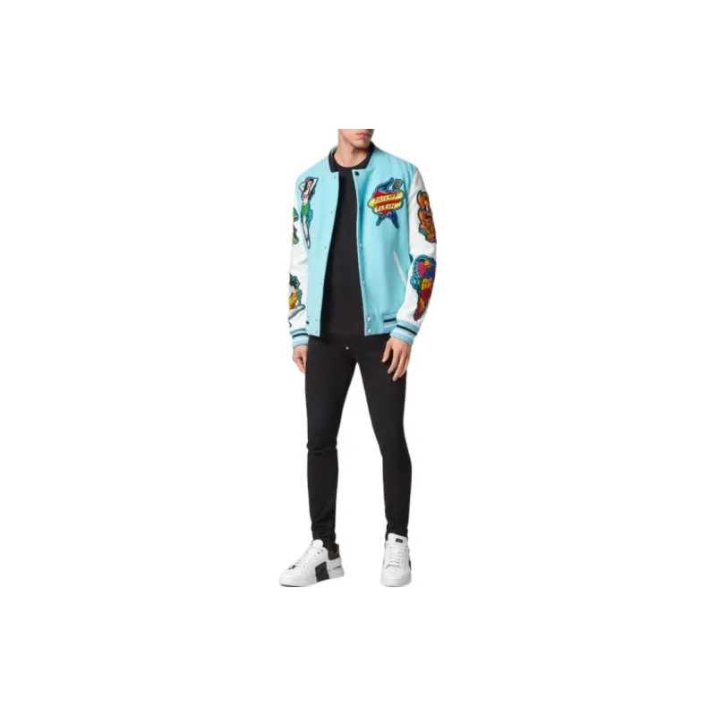 PHILIPP PLEIN Hawaii Varsity Bomber Jacket-1