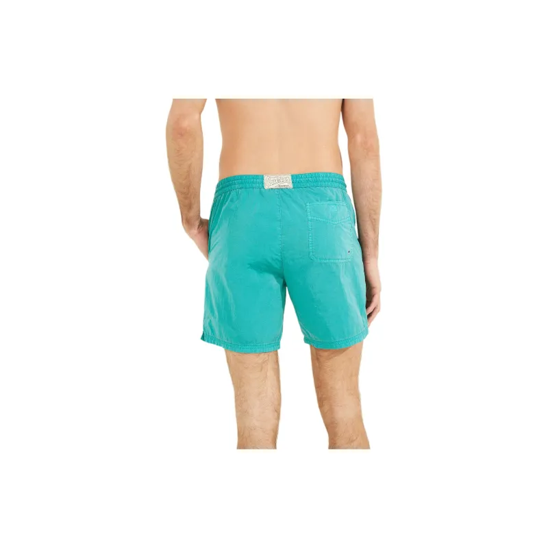 GUESS Nylon Swim Trunks Casual Shorts Men's Green-3