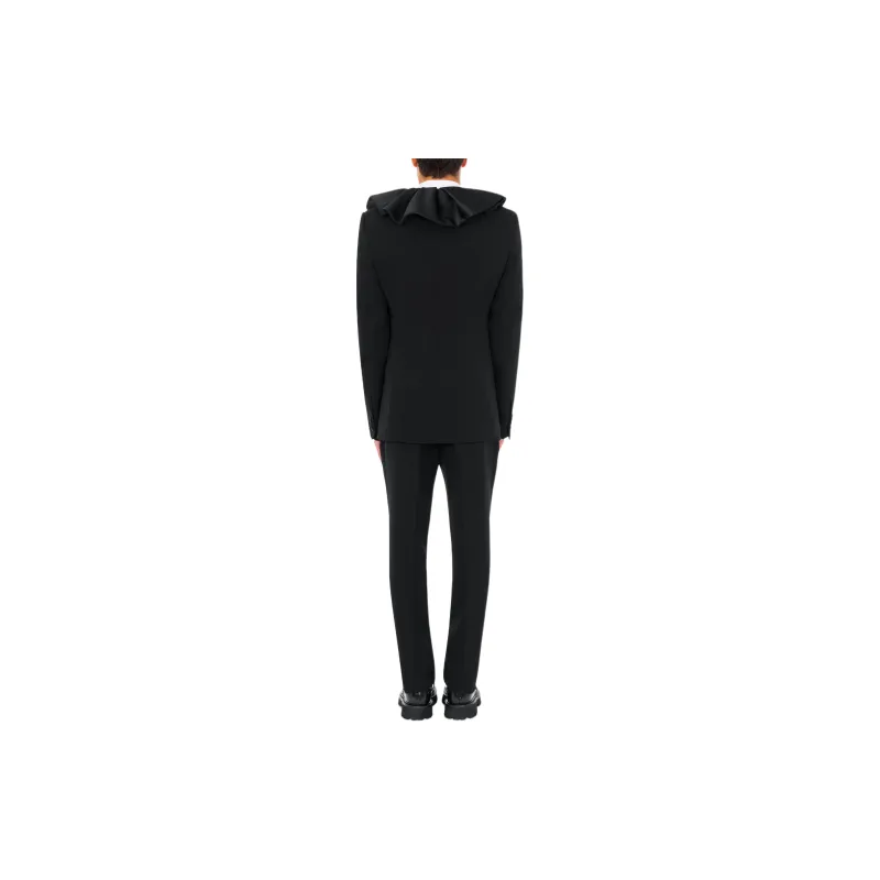 MOSCHINO Wool Jacket With Maxi Ruches Jackets Coats Men's Black-2