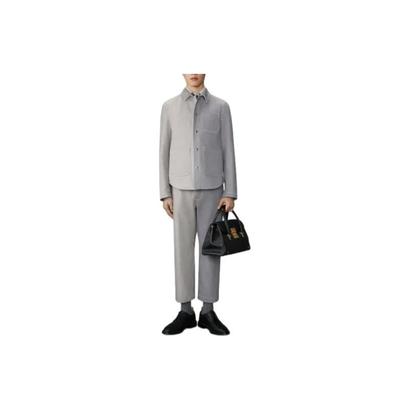 THOM BROWNE Utility Denim Curved Hem Jacket-1