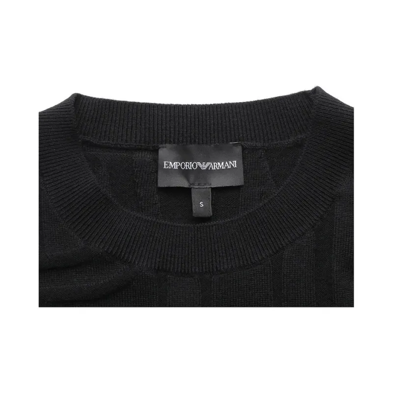 EMPORIO ARMANI FW23 Knitwear Men's Black-3