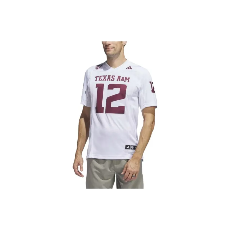 Adidas Free Shipping With AdiClub Texas A&M Football Off-Field Away Jersey-2