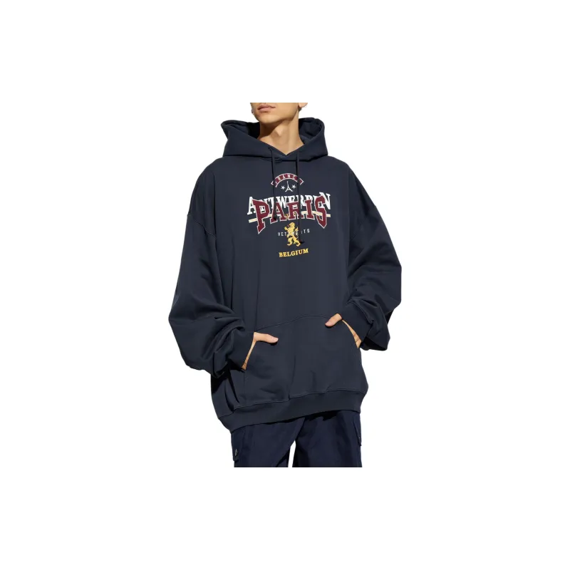Vetements Merged Double Hood Embroidered Tourist Hoodie-1