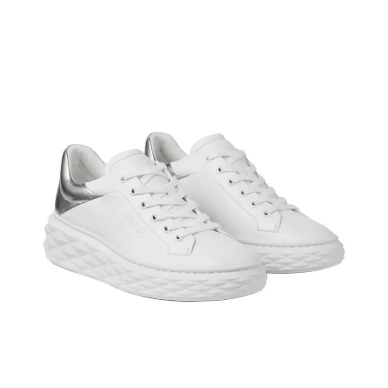 Jimmy Choo Maxi/F II Low Top Skateboard Shoes Women's White-2