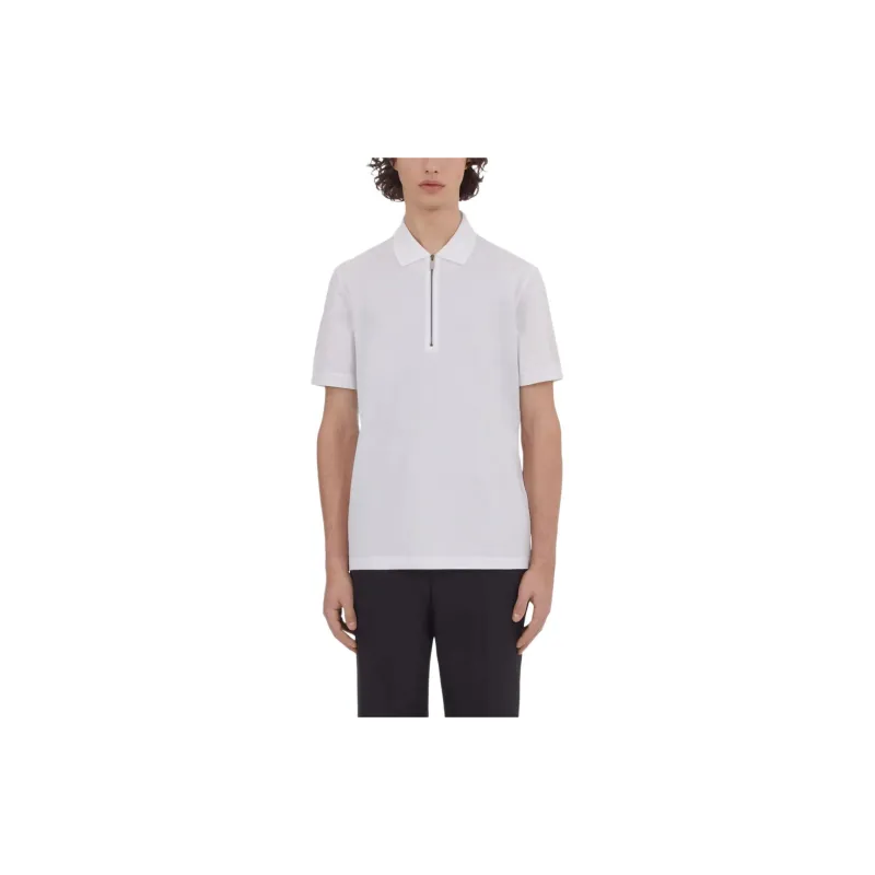 Ferragamo Half zip Cotton Polo Shirt-2
