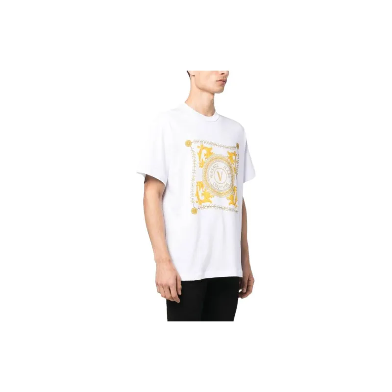 VERSACE JEANS Logo Printed Crewneck T Shirt-4