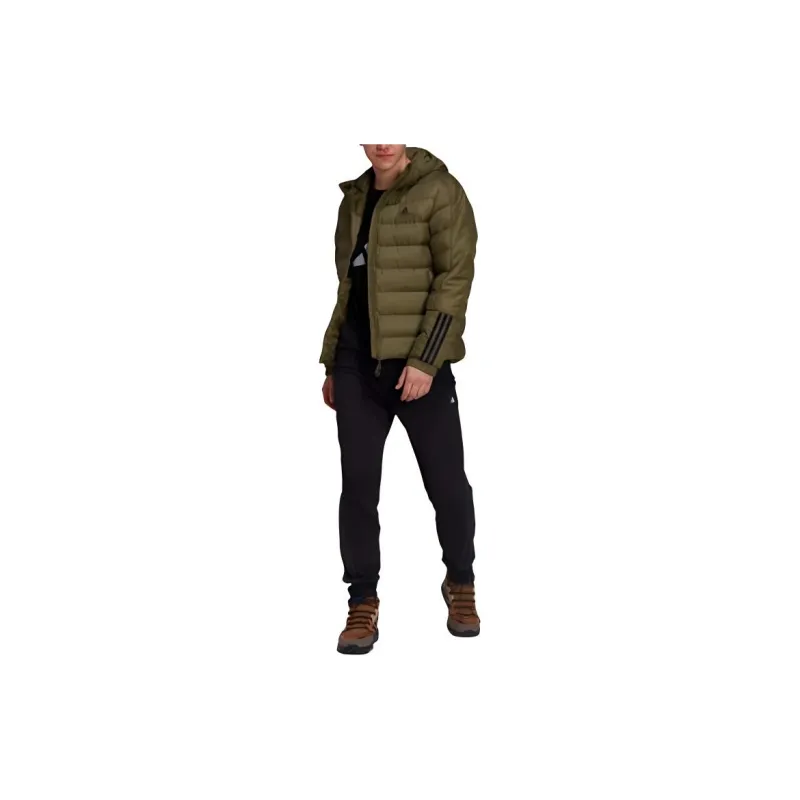 Adidas ITAVIC 3-STRIPES MIDWEIGHT HOODED JACKET Jackets Coats Men's Focal Olive-3