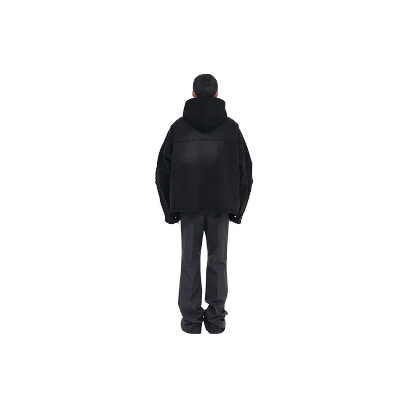 WE11DONE Denim Jackets Unisex Black-3