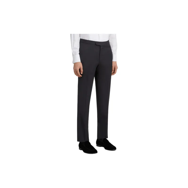 Zegna Black Multiseason Wool Tuxedo Drop 7 Business Suit Men's Black-3