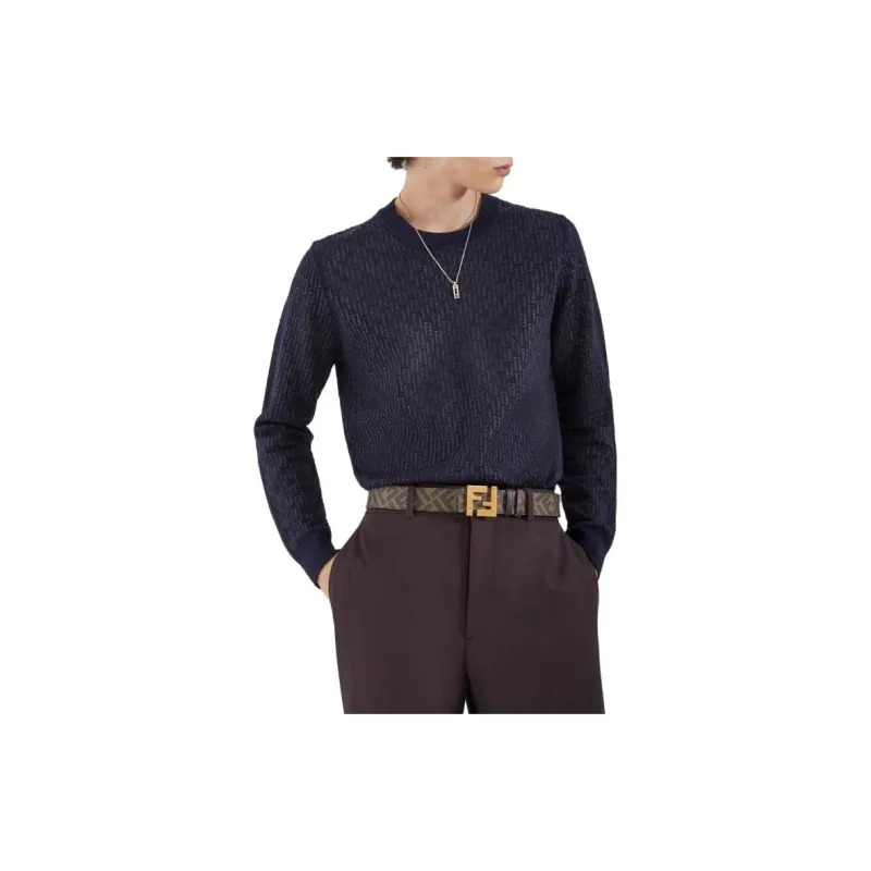 FENDI Sweaters Men Blue-2