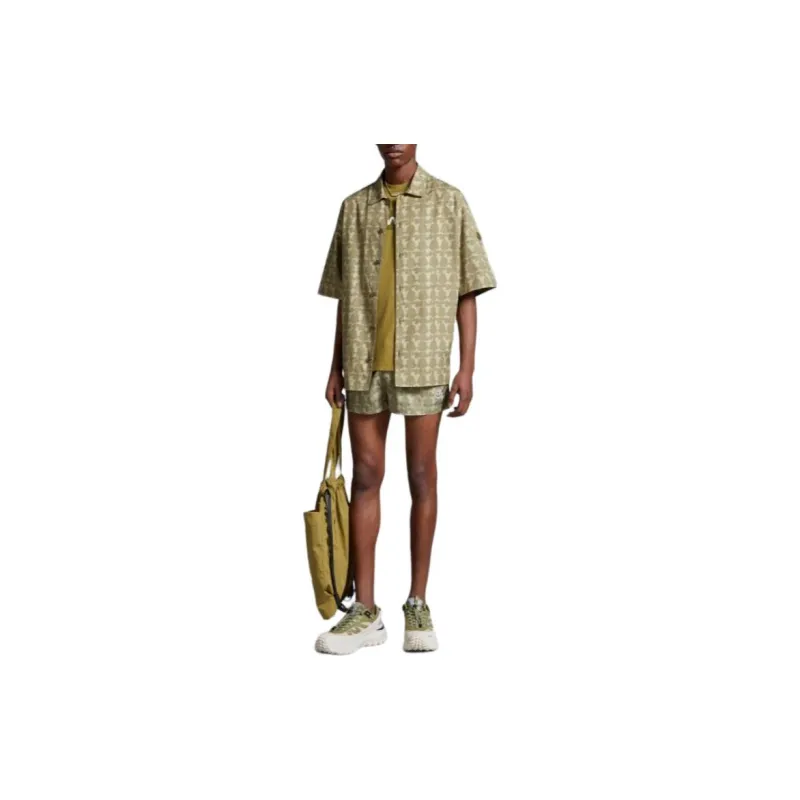Moncler Swimming Shorts Men's White Green-1