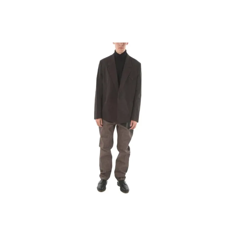 Bottega Veneta Business Suits Coats Men's Brown-2