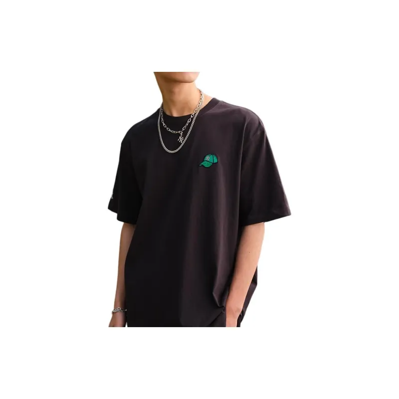 MLB Drop Shoulder Sleeve T Shirt Unisex Charcoal Gray-4