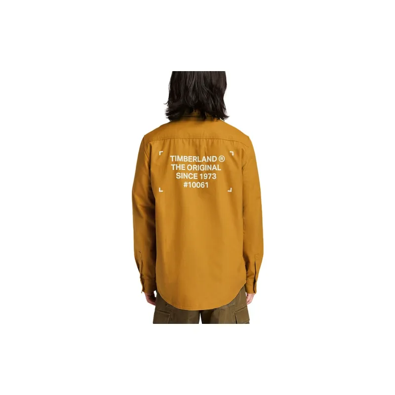 Timberland Men Casual Half-Zip Shirt Wheat-5