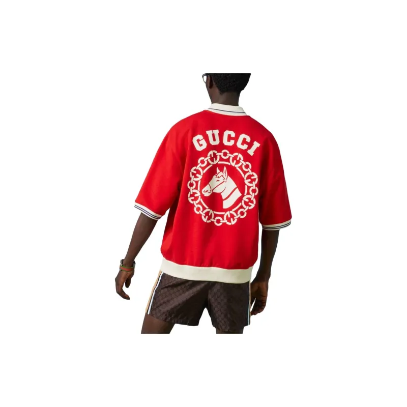 GUCCI Polo Shirts Men Red-2