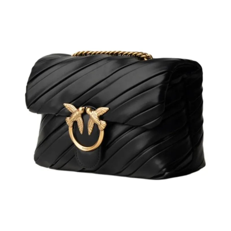 PINKO Spandex Blend Polyester Shoulder Bag Crossbody Bag Mini Women's Black-1
