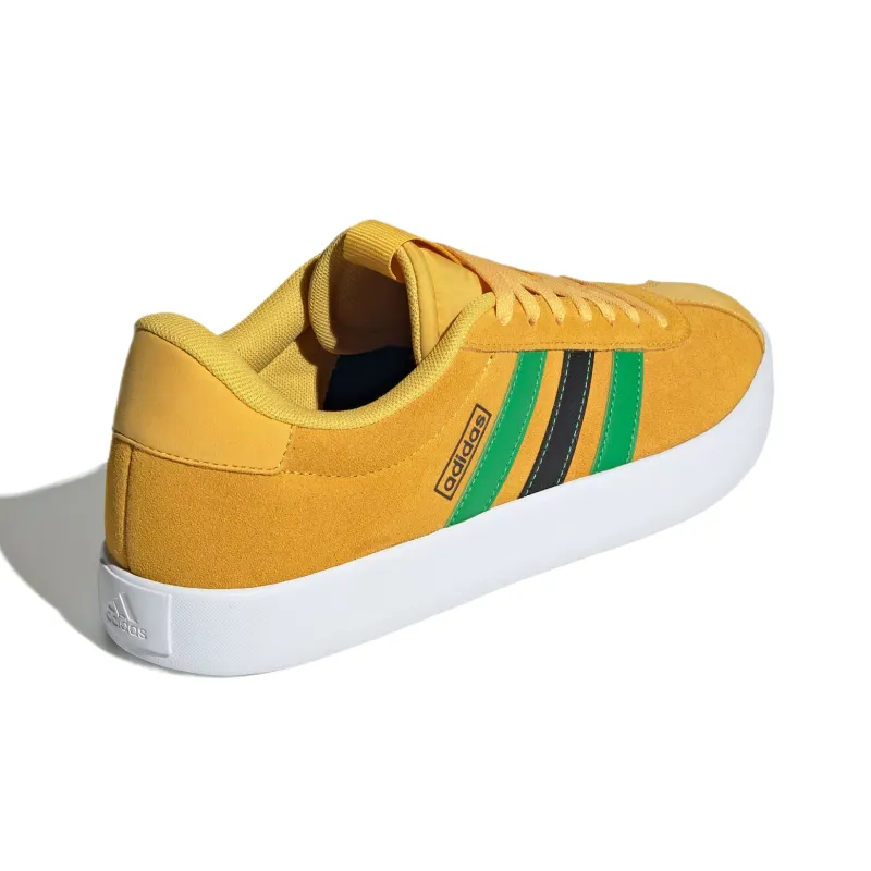 Adidas Coverage Anti Slip And Wear Resistant Low Top Tennis Shoes Unisex Gold/Fresh Green/No. 1 Black-3