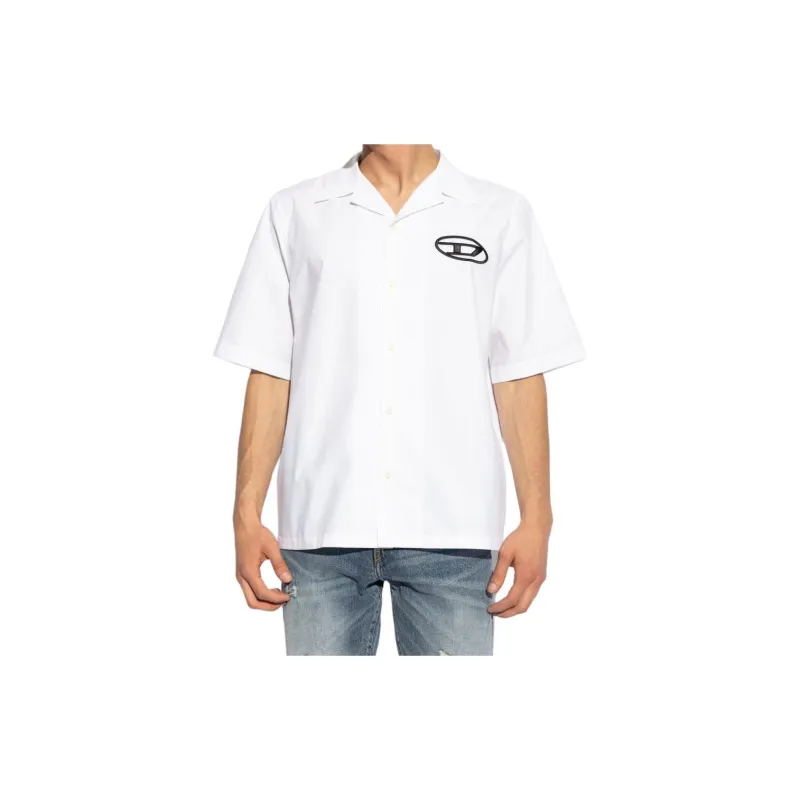 DIESEL Logo Embroidered Short Sleeved Shirt-1