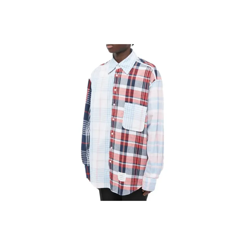THOM BROWNE Plaid check Long sleeve Shirt-1