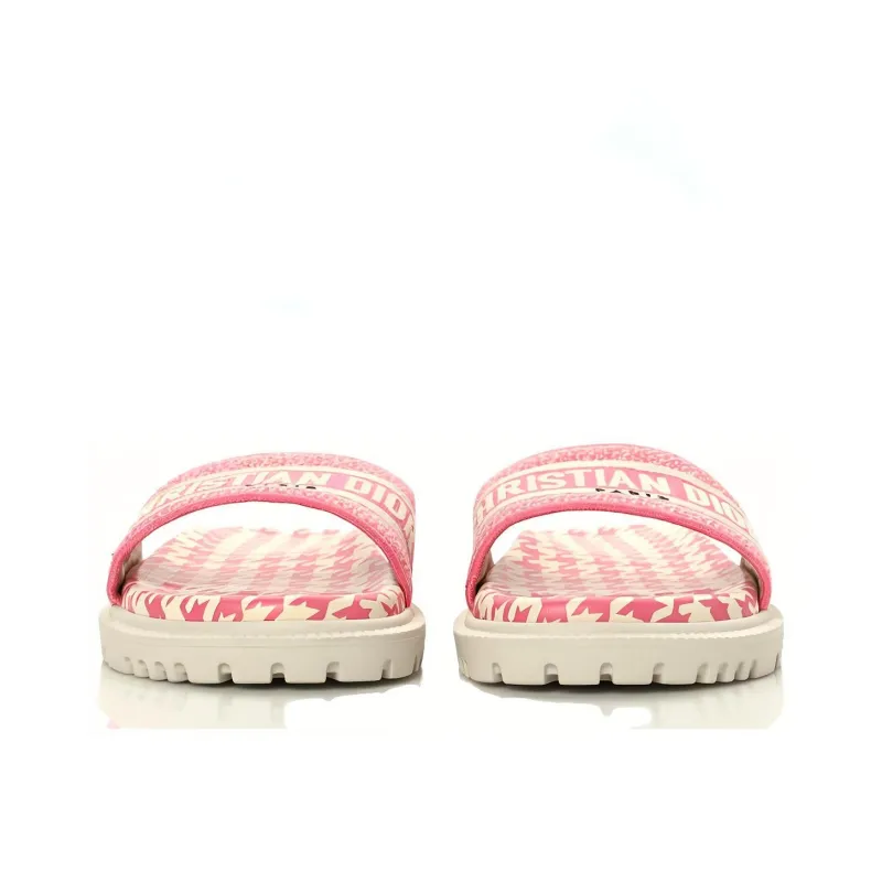 DIOR Women's DWay Slide 'Houndstooth - Peony'-3