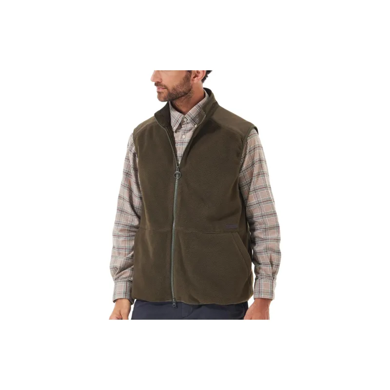 BARBOUR Country Fleece Gilet Vest Men's Brown-2