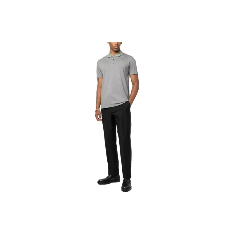 VERSACE SS23 Polo Shirt Men's Gray-1