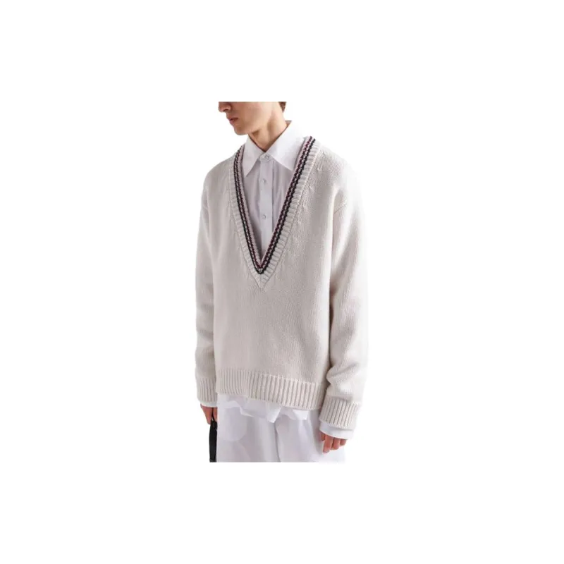 PRADA Sweaters Men White-4