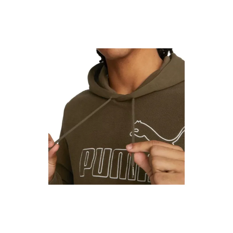 PUMA Essentialshoodie Sweatshirt Men's Dark Olive-5