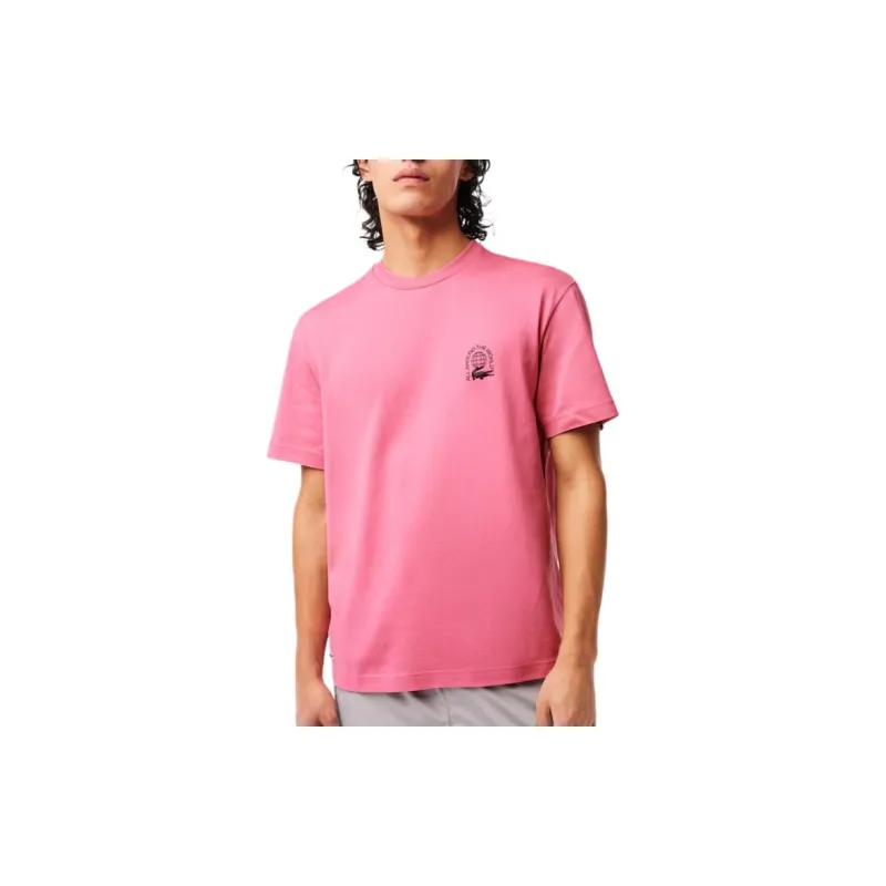 LACOSTE T Shirts Unisex Pink-3