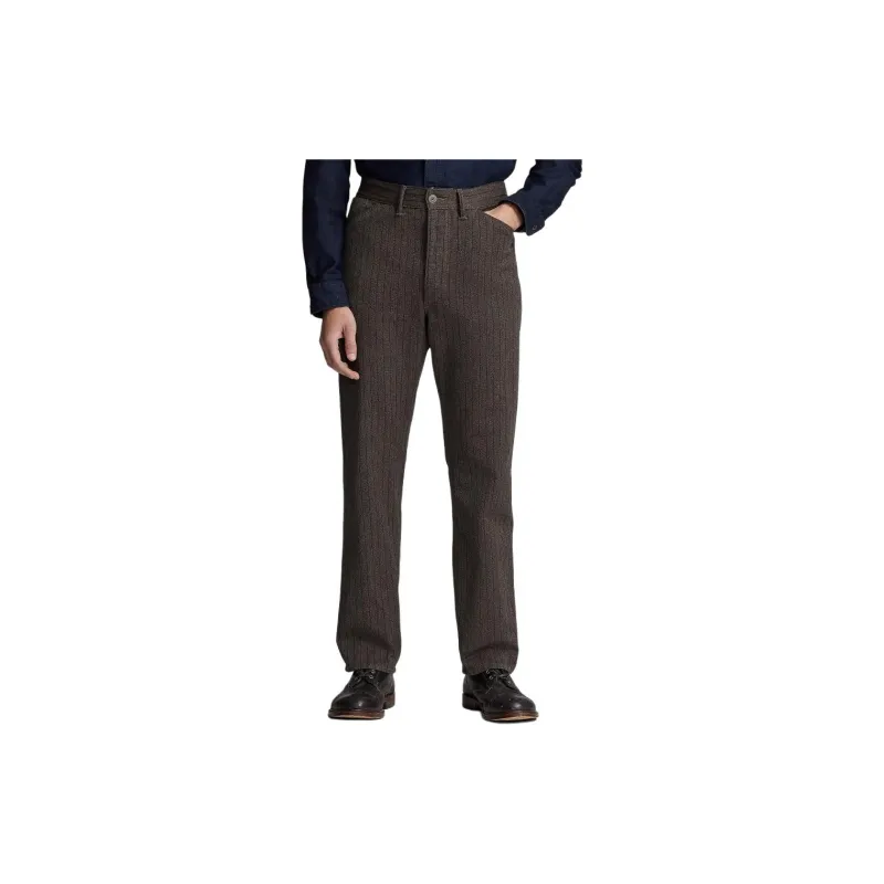 Polo Ralph Lauren FW23 Striped Jaspé Twill Field Pant Casual Pants Men's Brown-1