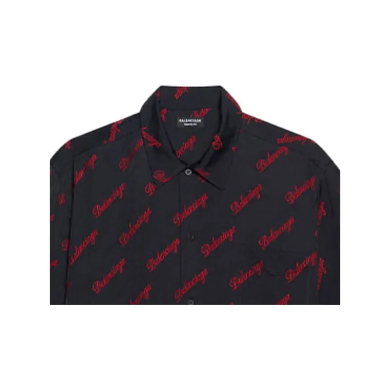 Balenciaga Shirts Men Black-5