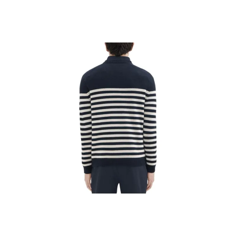 THEORY Striped Crewneck Knit Sweater-2