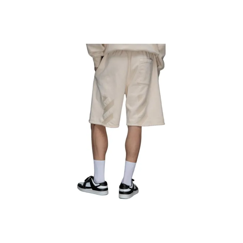 OFF WHITE Diag stripe Cotton Track Shorts-3