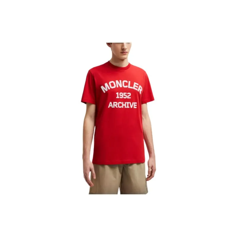 Moncler T Shirts Men Red-1