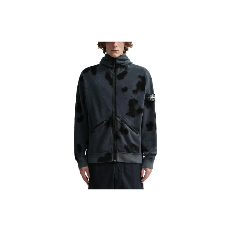 STONE ISLAND Velvet feel Coat Unisex Smoke Gray-3