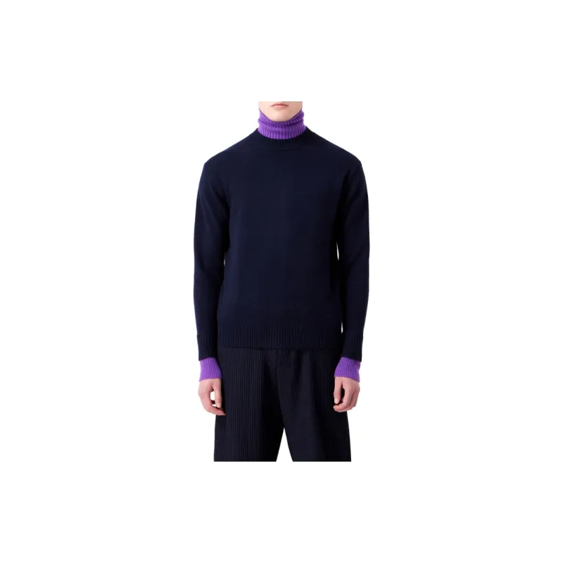 EMPORIO ARMANI Sweaters Men Navy Blue-3
